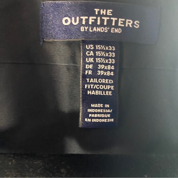 Long Sleeve Navy Mens Shirt by The Outfitters by Lands End - Picture 3 of 3